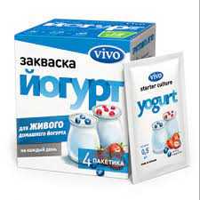 Закваска бактериальная "ЙОГУРТ VIVO" 4 пак *0,5г — фото с сайта tinytoy.kz