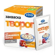Закваска бактериальная "ТВОРОГ VIVO" 4 пак *0,5г — фото с сайта tinytoy.kz