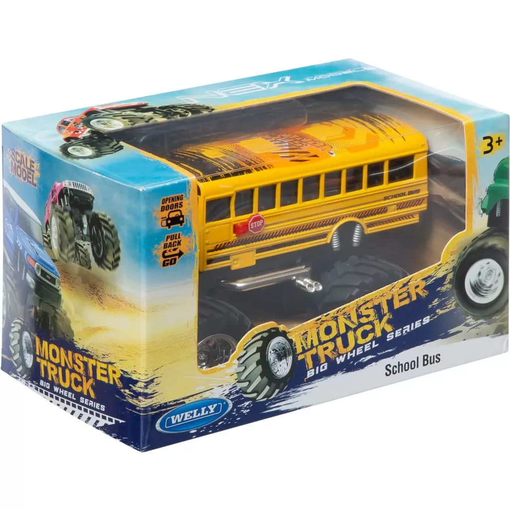 Игрушка модель машины 1:34-39 School Bus Big Wheel Monster купить с  доставкой в Атырау - №➀ - Интернет-магазин детский товаров TinyToy