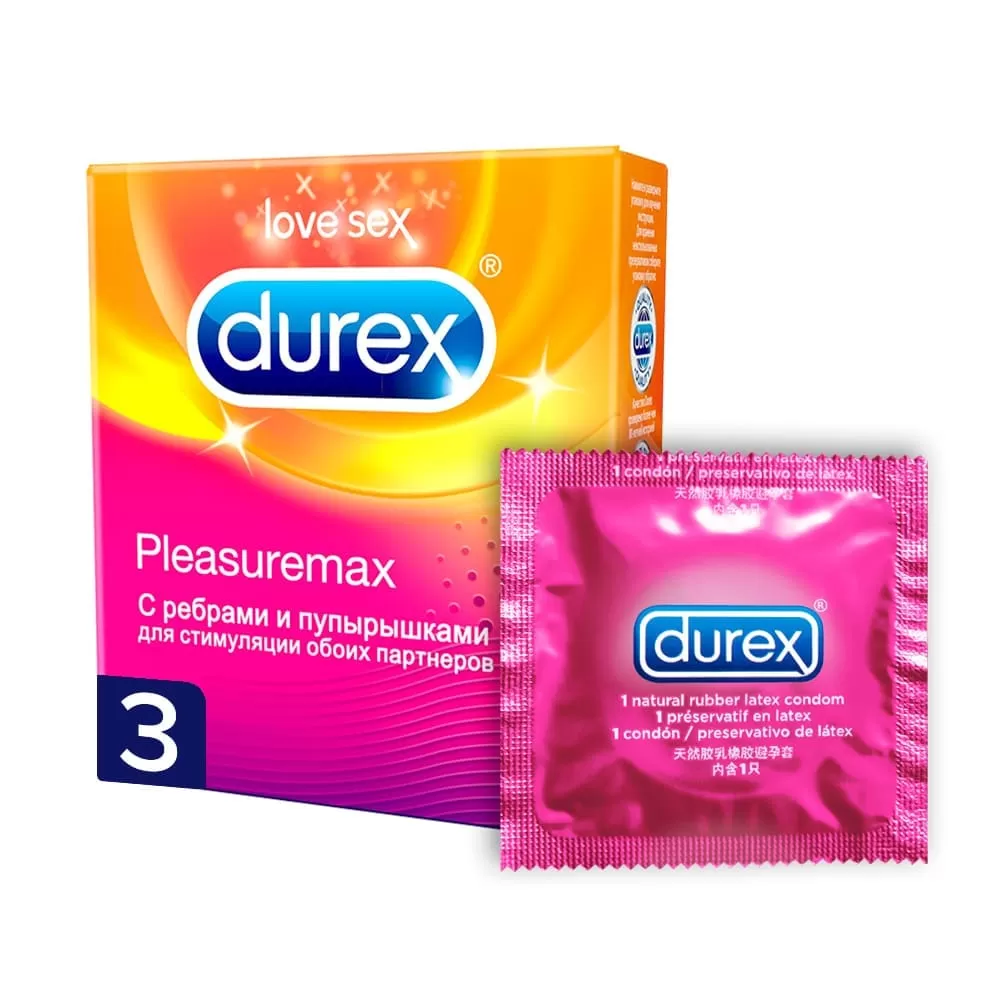 Durex презервативы Pleasuremax с ребрами и пупырышками № 3 шт купить с  доставкой в Атырау - №➀ - Интернет-магазин детский товаров TinyToy