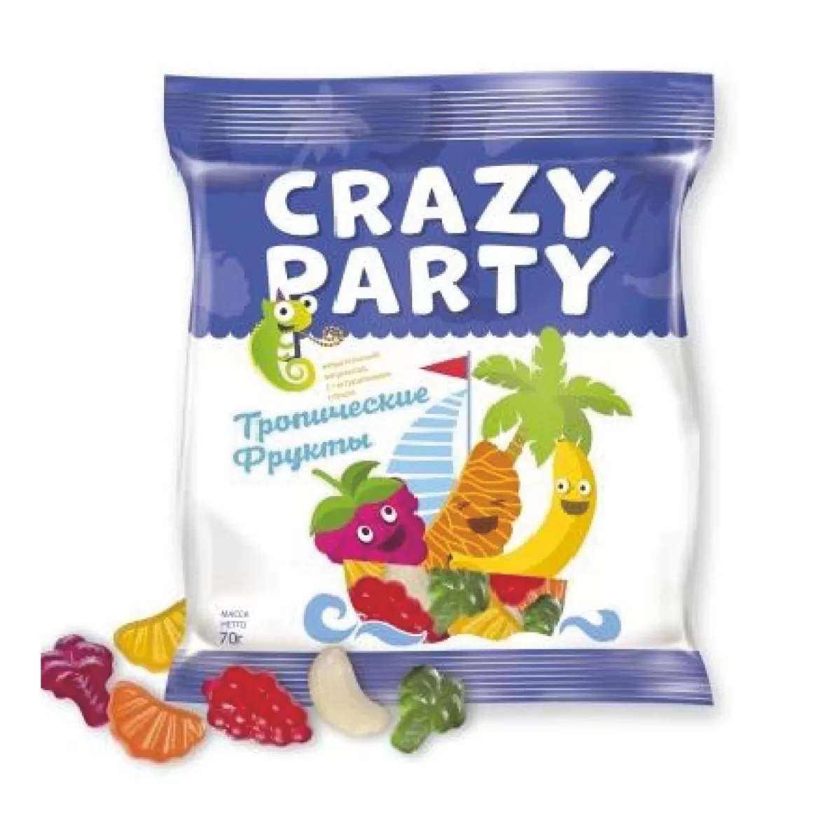 Жевательный мармелад Crazy Party Фрукты 70гр. купить с доставкой в Атырау -  №➀ - Интернет-магазин детский товаров TinyToy